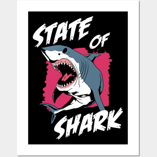 State Of Shark | Funny Shark Pun Posters and Art